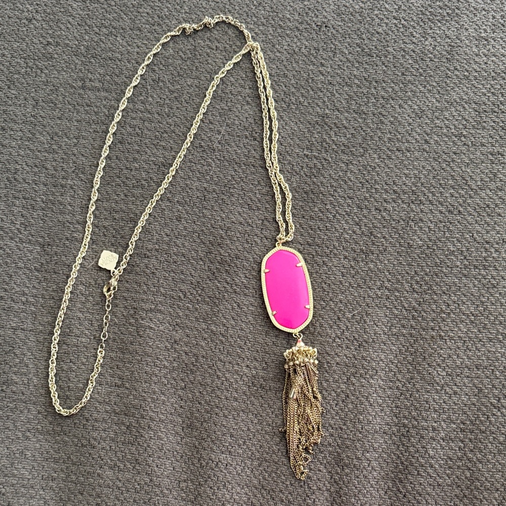 Kendra Scott Rayne Gold and Pink Pendant Necklace